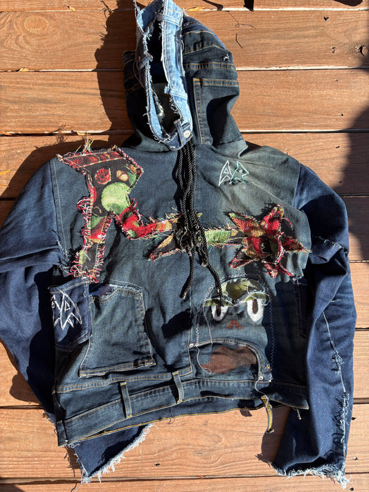 ANTIXROCK DENIM HOODIE